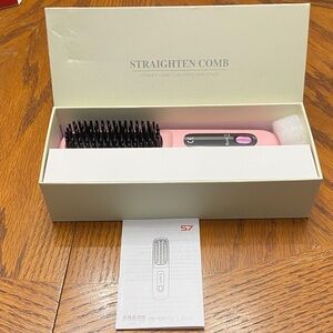 S7 Pink Hair Straightening Comb